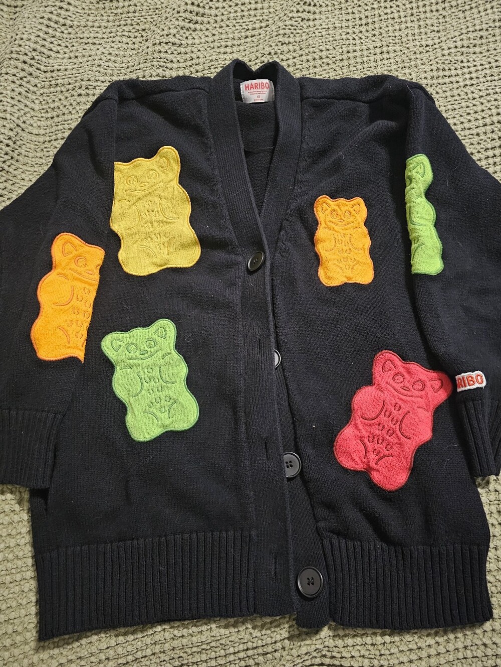 Haribo Black Sweater With Gummy Bears XS